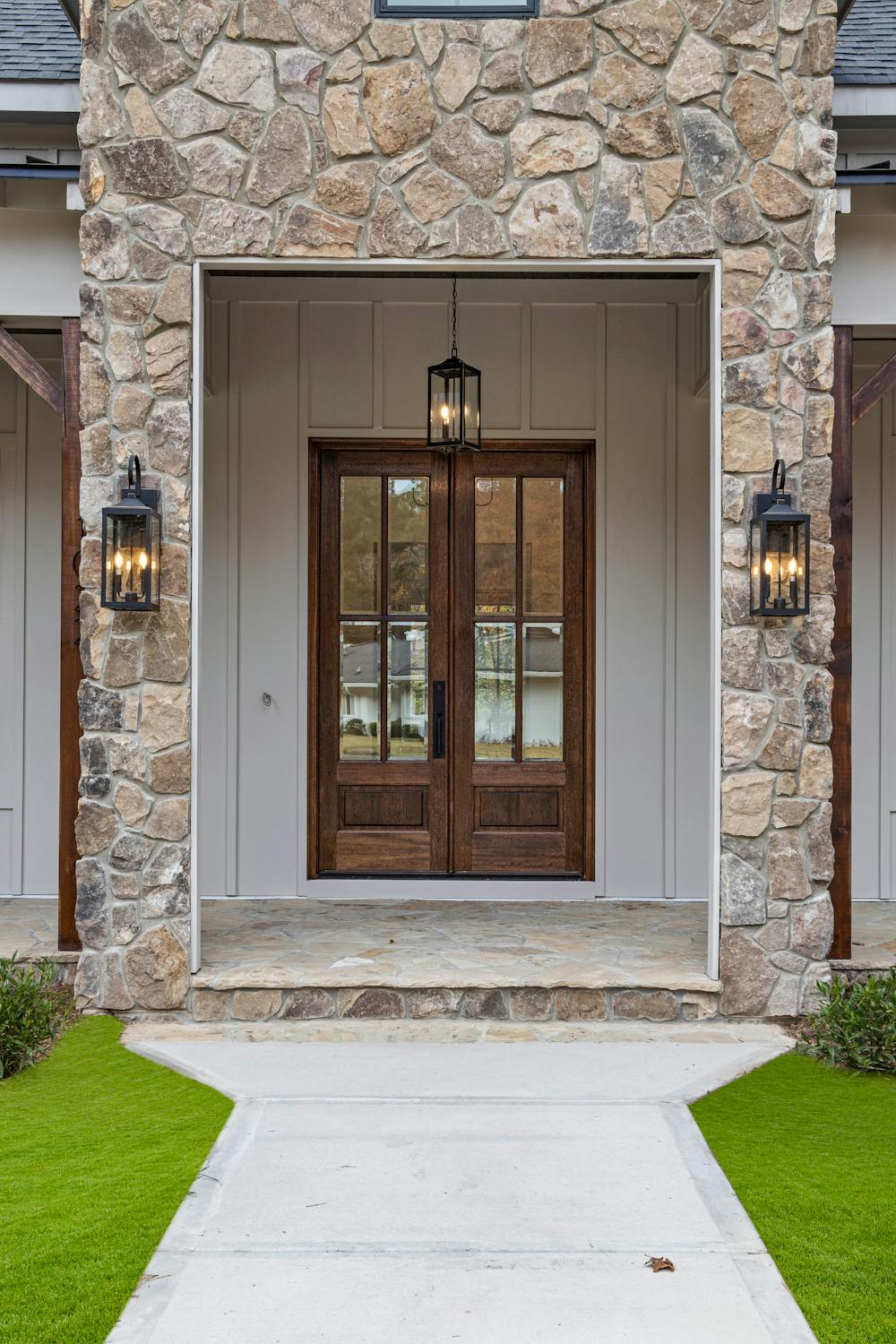 Impact entry and French doors